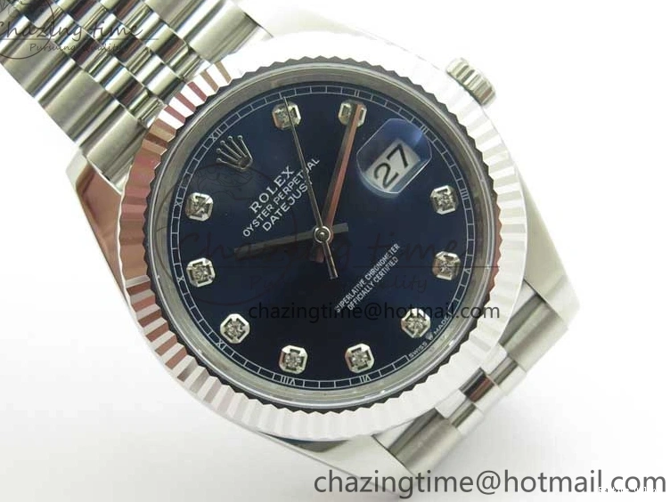 0406 Cozy New DateJust 41 126334 ARF 1:1 Best Edition 904L Steel Blue Diamonds Dial on Jubilee Bracelet A 2548